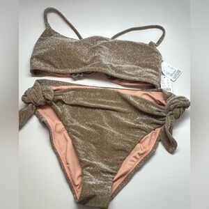 J. Crew Shimmering Brown and Bikini